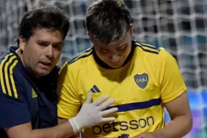 Preocupacin en Boca: Exequiel Zeballos se retir lesionado de la cancha de Belgrano