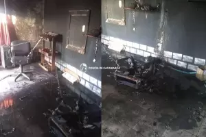 Voraz incendio en una peluquera  en Capayn