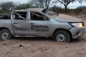 En Beln: volc camioneta sobre Ruta n 40