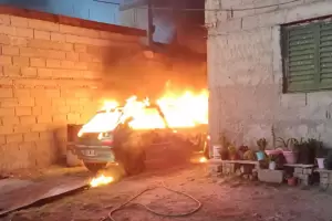 Registraron un incendio de un automvil en la zona sur de la Capital