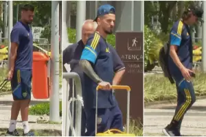 Tristeza, caras largas y tmidos saludos: Boca regresa a Buenos Aires tras perder la final de la Copa