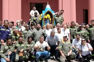 Empleados municipales celebraron su d�a peregrinando junto a la Virgen