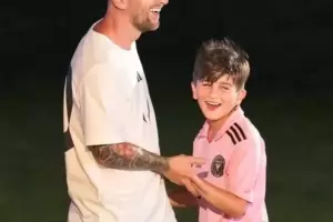 Lionel Messi festej el cumpleaos de Thiago en Inter Miami