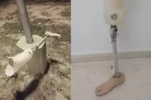 Tras una borrachera, perdi su pierna ortopdica y la busc por dos das