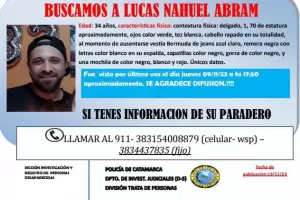 Intensa bsqueda de un hombre de 34 aos