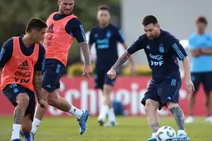 La Seleccin trabaj en su prctica en Ezeiza de cara al encuentro ante Uruguay