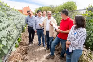 Jalil inspeccion obras y recorri proyectos vitivincolas en Santa Mara