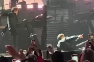 La aparatosa cada que sufri Luis Miguel en pleno show