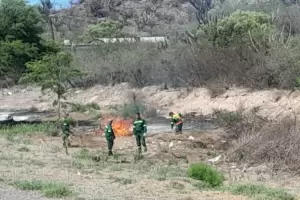 Trabajadores de organismo provincial generaron quema indebida de pastizales sobre Ruta n 1