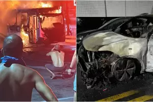 Santos descendi por primera vez y los hinchas provocaron destrozos: prendieron fuego el auto de un jugador