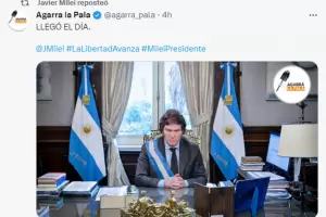 "Lleg el da", la primera reaccin en redes de Javier Milei