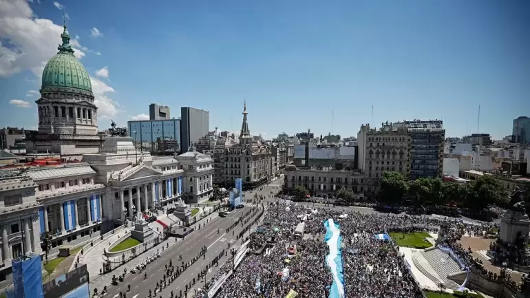 Milei habla desde el Congreso