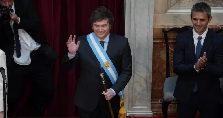 milei asunción en imagenes