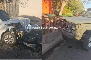 Choc a un vehculo estacionado y termin en el "San Juan"