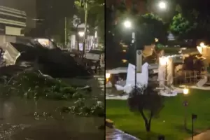 Fuerte temporal en Buenos Aires: autos destrozados, rboles cados y cortes de luz