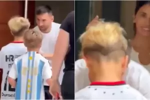 La reacci�n de Antonela con una madre de un nene que fue a pedirle una firma a Messi en su casa