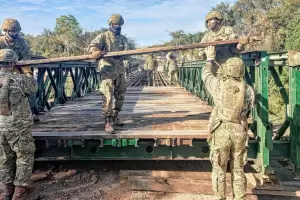 El Ejrcito Argentino indic que el puente Bailey podra estar instalado este fin de semana