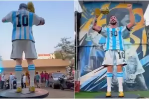 Homenajearon a Lionel Messi con una estatua en la India