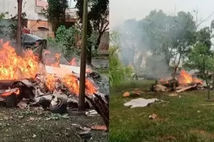 Una avioneta se estrell en lugar pblico y cinco personas murieron