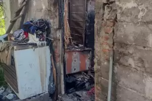 Voraz incendio de un domicilio del Barrio Santa Marta