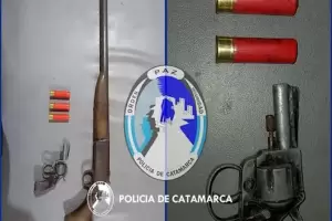 Secuestran armas de fuego y arrestan a una persona por amenazas en Balcozna