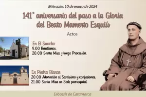 Actos por el aniversario del paso a la Gloria del Beato Mamerto Esqui