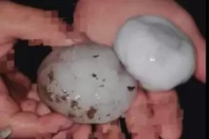 Cay granizo de gran tamao en Casa de Piedra y El Clrigo