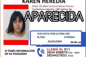 Encontraron a Karen Heredia: estuvo desaparecida m�s de una semana