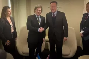 Milei se reuni con el canciller britnico David Cameron