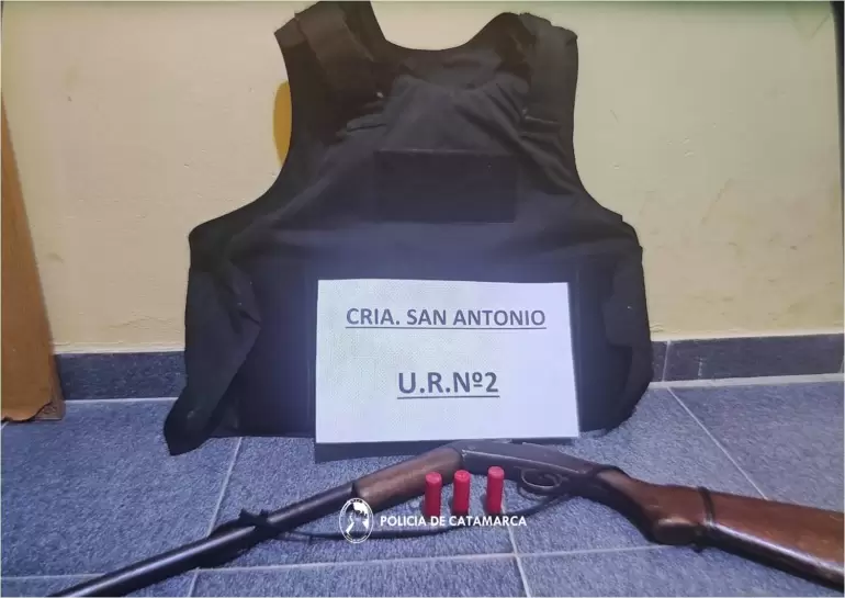 San Antonio, secuestran un arma de fuego