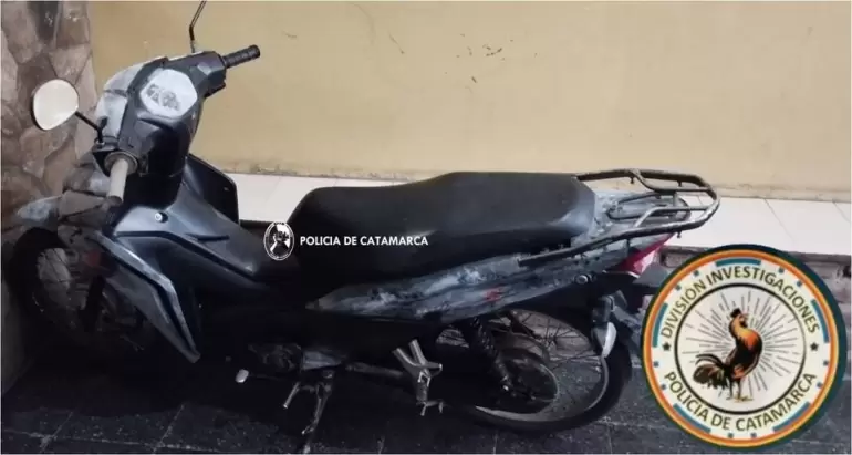 Recuperan una moto en Valle Viejo