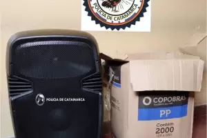 Recuperan bafle sustra�do de un gimnasio