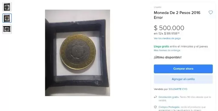 As es la moneda de 2 pesos buscada por los coleccionistas