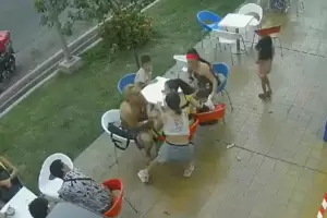 Una delincuente intent arrebatar el celular a una joven que estaba tomando un helado