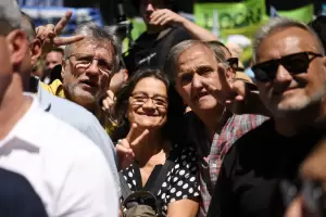 Corpacci estuvo presente en la marcha de la CGT: "La Patria no se vende"