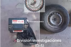Personal policial recuper una batera sustrada y secuestr una rueda para camioneta