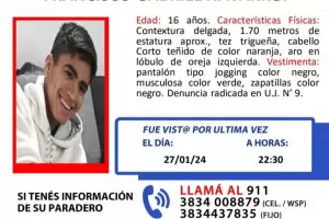 Buscan intensamente a un adolescente de 16 aos