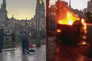 Todava sigue la tensin e incidentes frente al Congreso:  hay al menos dos detenidos