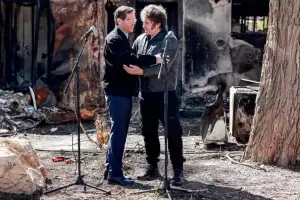 Milei visit� la poblaci�n que sufri� el ataque de Hamas: "No se puede ser indiferente"