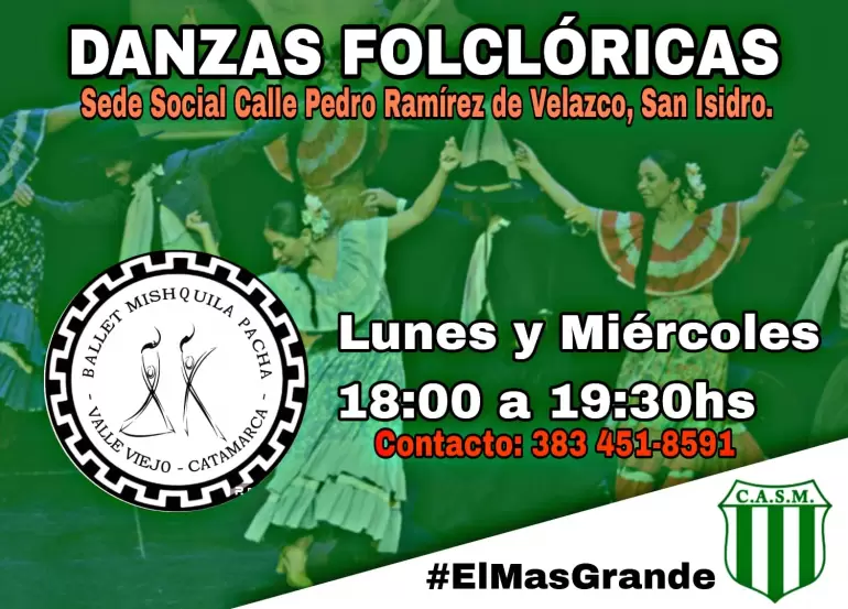 San Martín incorpora Danzas Folclóricas