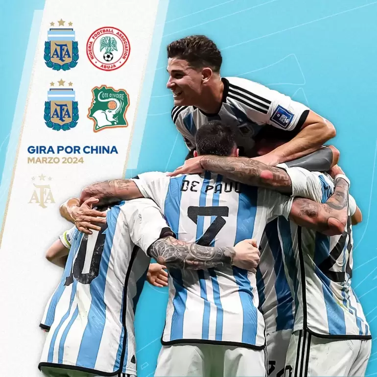 Los rivales de la Seleccin argentina en la gira que har en marzo