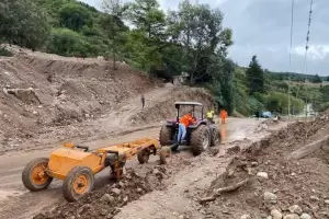 Por las lluvias, la crecida de ros afectaron las rutas en la localidad de Aconquija