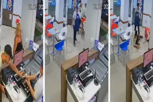 Entr a robar a una heladera y las empleadas lo detuvieron a las pias: "And a trabajar"