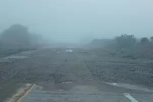 Precaucin por niebla y crecida de ros en Santa Mara