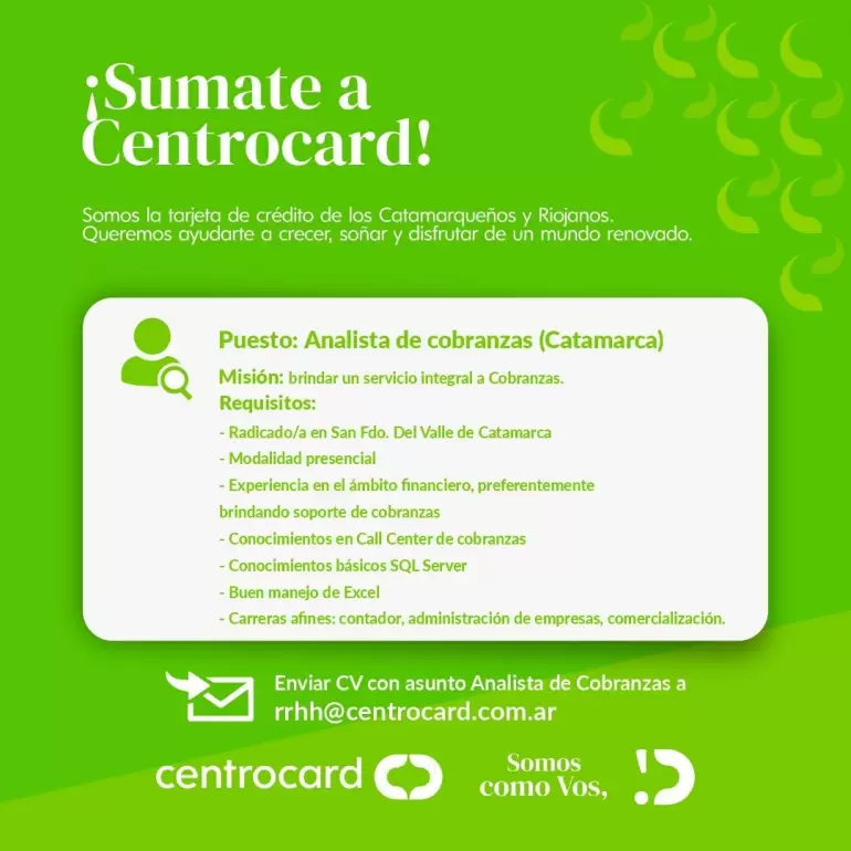 Oferta Laboral Centrocard