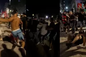 Durante la llegada de Milei hubo disturbios en los alrededores del Congreso