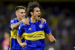 Con un hat-trick de Cavani, Boca venci 3-2 a Belgrano en la Bombonera