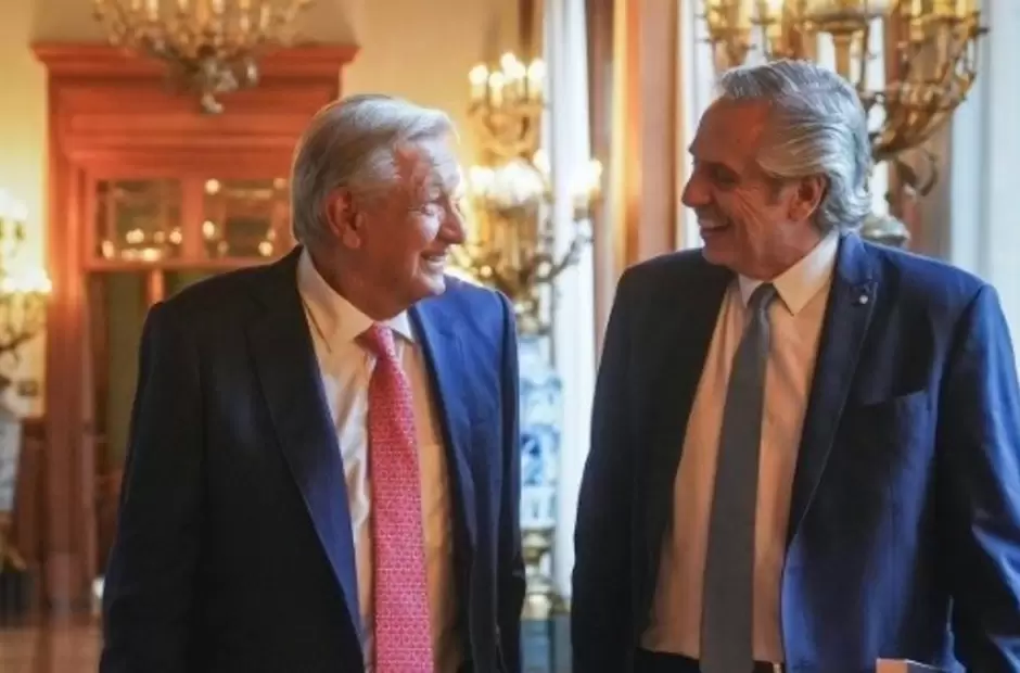 Alberto Fernndez con Manuel Lpez Obrador