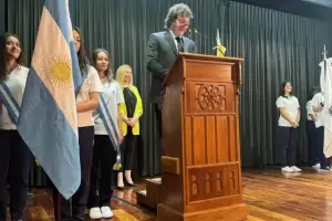 Milei inaugur� el ciclo lectivo en el colegio donde estudi�: Habl� sobre la inflaci�n y el aborto