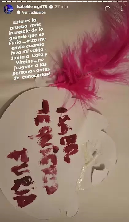 La interesante nota que le dej Furia a Isabel en la valija antes de la expulsin de GH